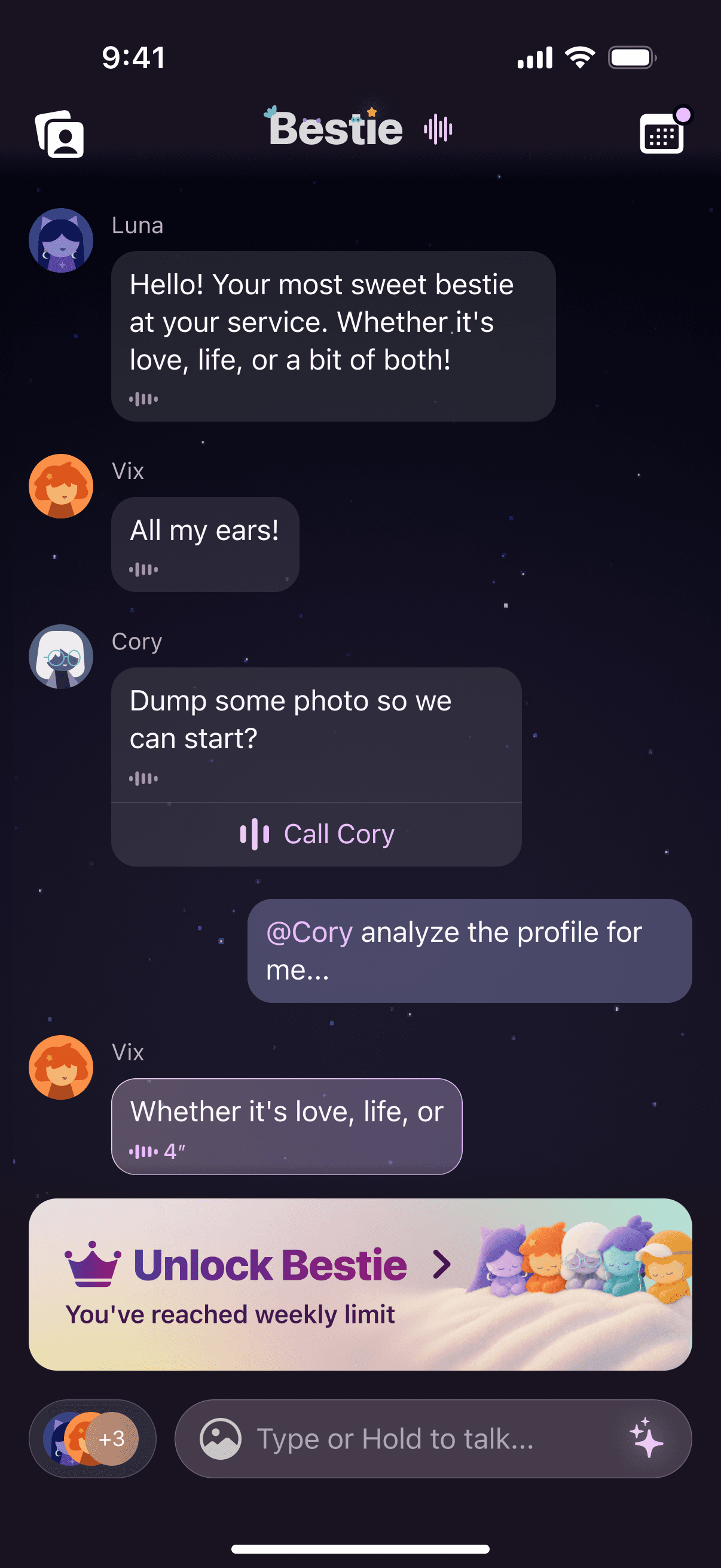 In-chat limit banner